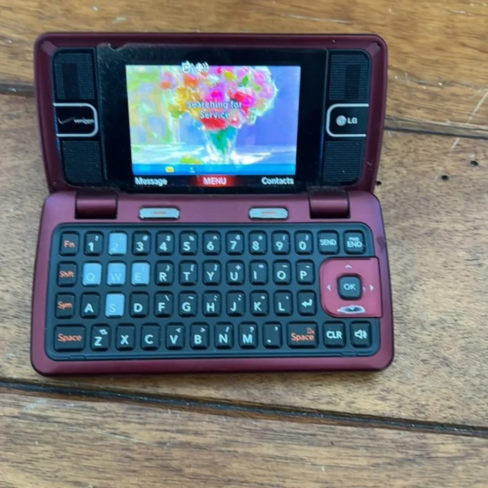Verizon LG Flip Phone Used Vintage red Good Working Device